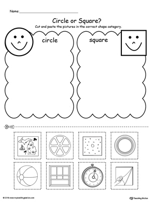 Shape Sorting: Place the Circles and Squares into the Correct Category