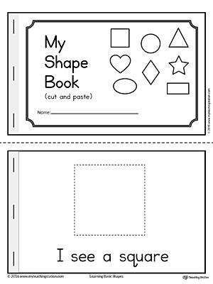 This printable Basic Geometric Shapes Mini Book is fun and simple for children in preschool to practice recognizing the eight basic shapes.