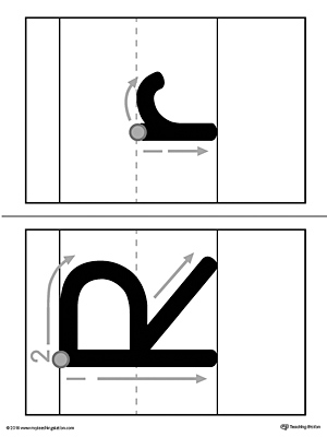 Alphabet Letter R Formation Card Printable