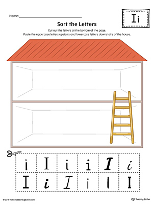 Sort the Uppercase and Lowercase Letter I (Color) with this printable worksheet. Download a copy today!