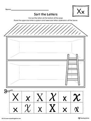 Sort the Uppercase and Lowercase Letter X with this printable worksheet. Download a copy today!
