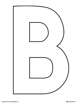 Uppercase Letter B Template Printable