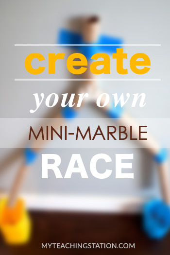 Create Your Own Mini Marble Race Simple marble run with recycled paper towel