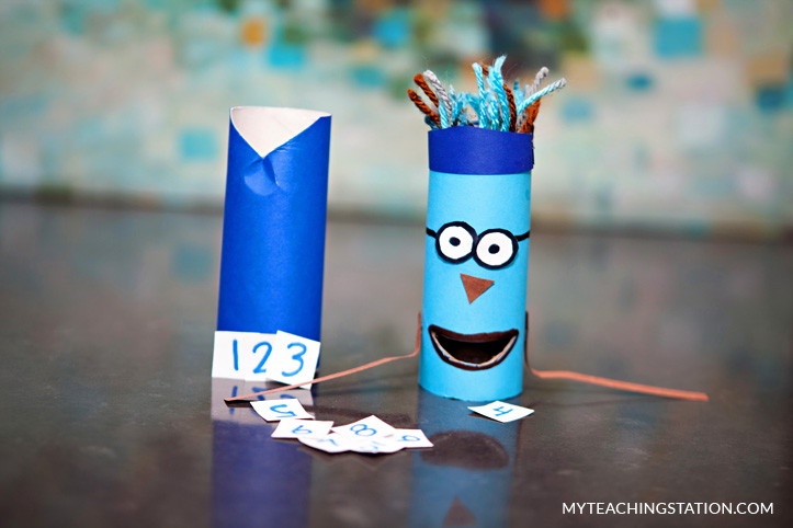 Practice recognizing numbers with the number ninja art craft.