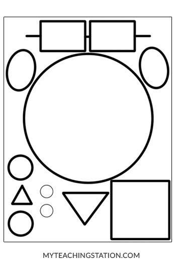 My Teaching Station Template for making shapes face