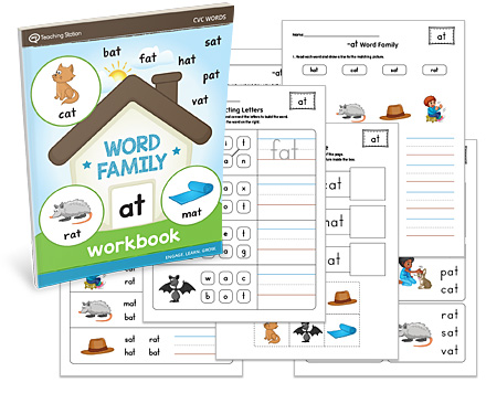 AT Word Family CVC Workbook