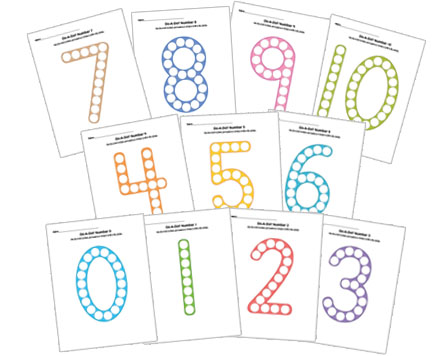 Numbers Dot Marker Printable {Instant Download!}