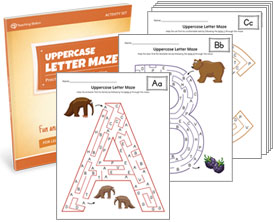 Uppercase Letter Maze Activity Set