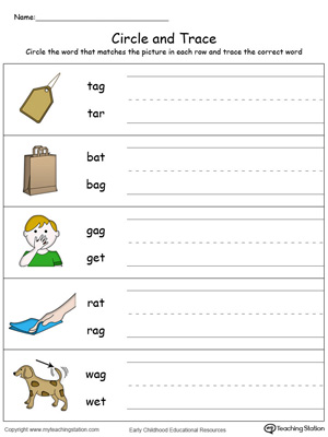 Build vocabulary, learn phonics and practice writing with this AG Word Family worksheet.