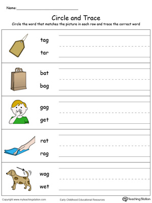 Identify Word and Write: AG Words in Color