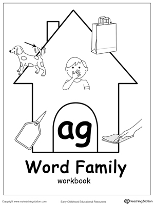 AG Word Family Workbook for Kindergarten | MyTeachingStation.com