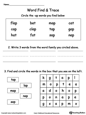 AP Word Family Find and Trace