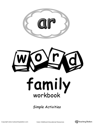 AR Word Family Workbook for Preschool
