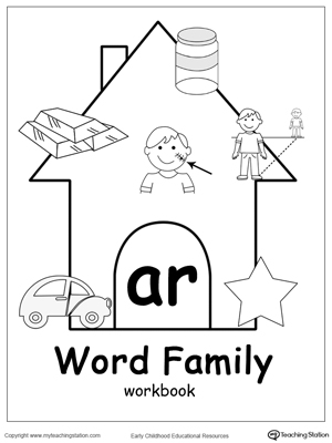 AR Word Family Workbook for Kindergarten