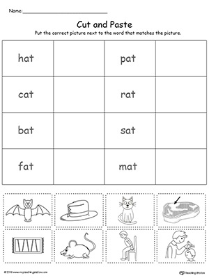 AT Word Family Workbook for Kindergarten | MyTeachingStation.com