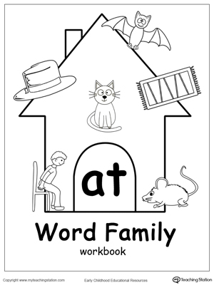 AT Word Family Workbook for Kindergarten | MyTeachingStation.com