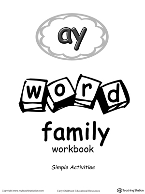 AY Word Family Workbook for Preschool