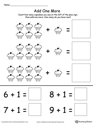 Kindergarten Addition Printable Worksheets | MyTeachingStation.com