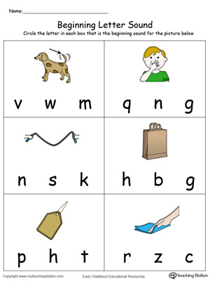 Beginning Letter Sound: AG Words in Color