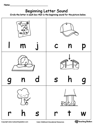 Practice recognizing the sounds and letters at the beginning of words with this AP Word Family worksheet.