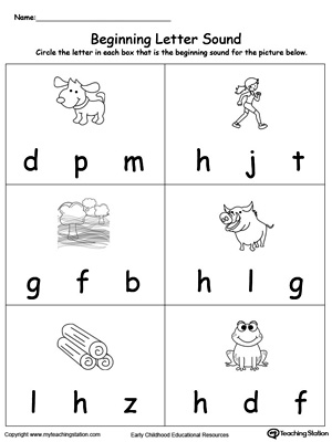 Practice recognizing the sounds and letters at the beginning of words with this OG Word Family worksheet.
