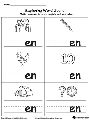 Beginning Word Sound: EN Words