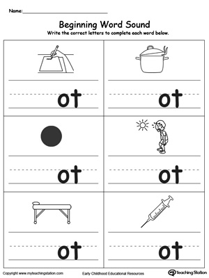 OT Word Family Workbook for Preschool | MyTeachingStation.com