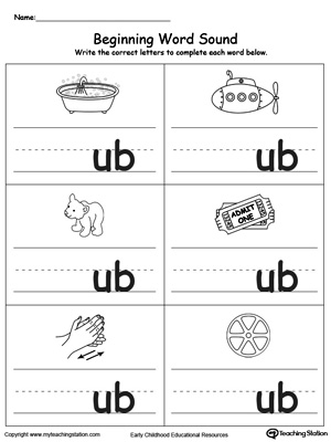 Beginning Word Sound: UB Words