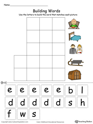 Build words with this ED Word Family printable worksheet.