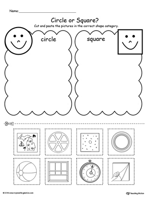 free shape sorting place the circles and squares into the correct category myteachingstation com