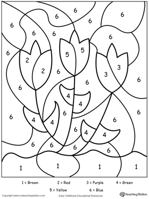 color by numbers coloring pages preschool free