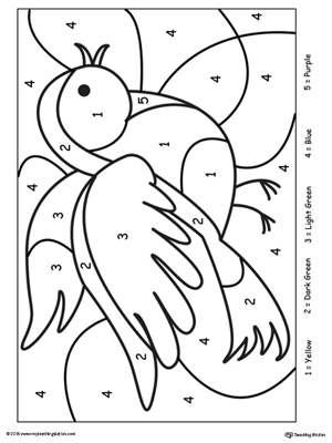 Early Childhood Color by Number Worksheets