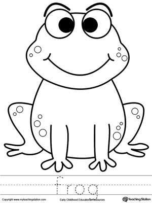 *FREE* Frog Coloring Page and Word Tracing | MyTeachingStation.com