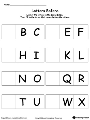 Complete the Letter Before