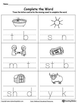 Free Long Vowel Review Write Missing Vowel Myteachingstation Com