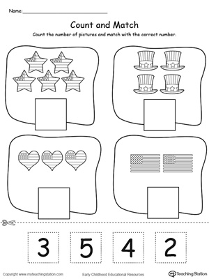 Kindergarten Numbers Printable Worksheets | MyTeachingStation.com