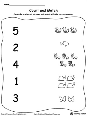 Early Childhood Math Worksheets | MyTeachingStation.com