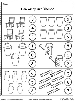 How many numbers 1 10 math worksheets