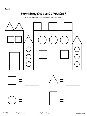 Kindergarten Shapes Printable Worksheets | MyTeachingStation.com