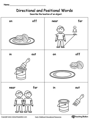 Directional And Positional Words Myteachingstation Com