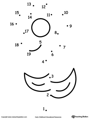 Free Learning To Count By Connecting The Dots 1 Through 19 Drawing A Flower Myteachingstation Com