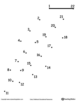 Learning to Count by Connecting the Dots 1 Through 22: Drawing a