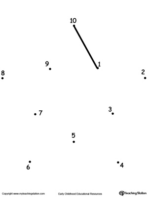 Learning To Count By Connecting The Dots 1 Through 10 Drawing A Star Myteachingstation Com