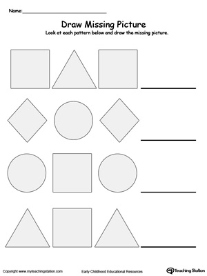 Preschool Patterns Printable Worksheets Myteachingstation Com