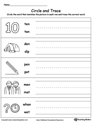 Build vocabulary, word-sound recognition and practice writing with this EN Word Family worksheet.