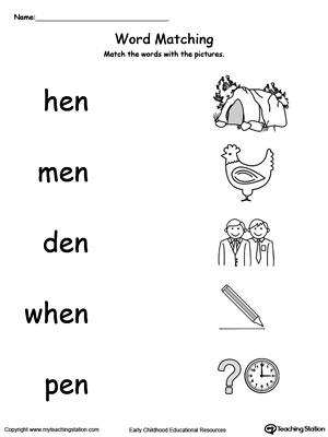 EN Word Family Workbook for Preschool | MyTeachingStation.com