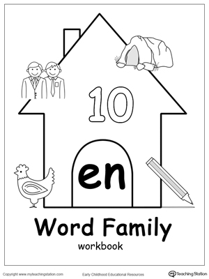 EN Word Family Workbook for Kindergarten | MyTeachingStation.com