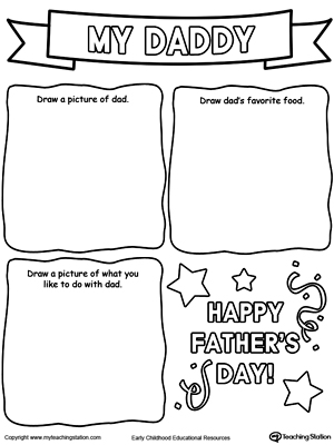 Personalized Father's Day Card Drawing Activity