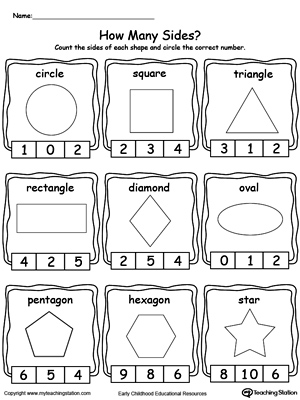 Identifying And Counting Shape Sides Myteachingstation Com