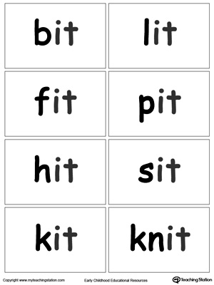 IT Word Family Flash Cards